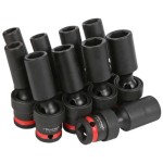 Draaiende diepe impact doppenset 10-delig 1/2 Inch aandrijving